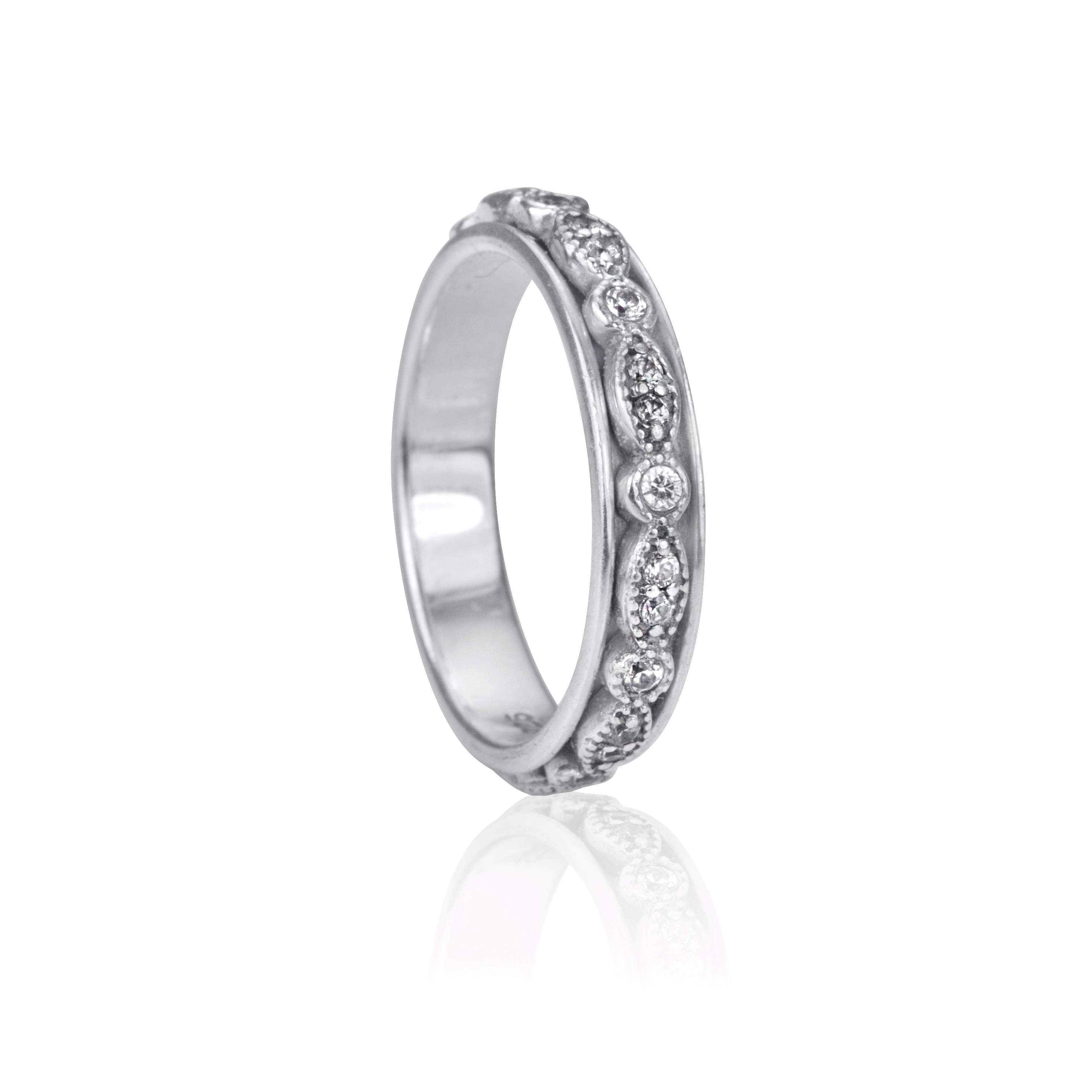 432 Hertz Om Sterling Silver Ring – Jai 108 Presents